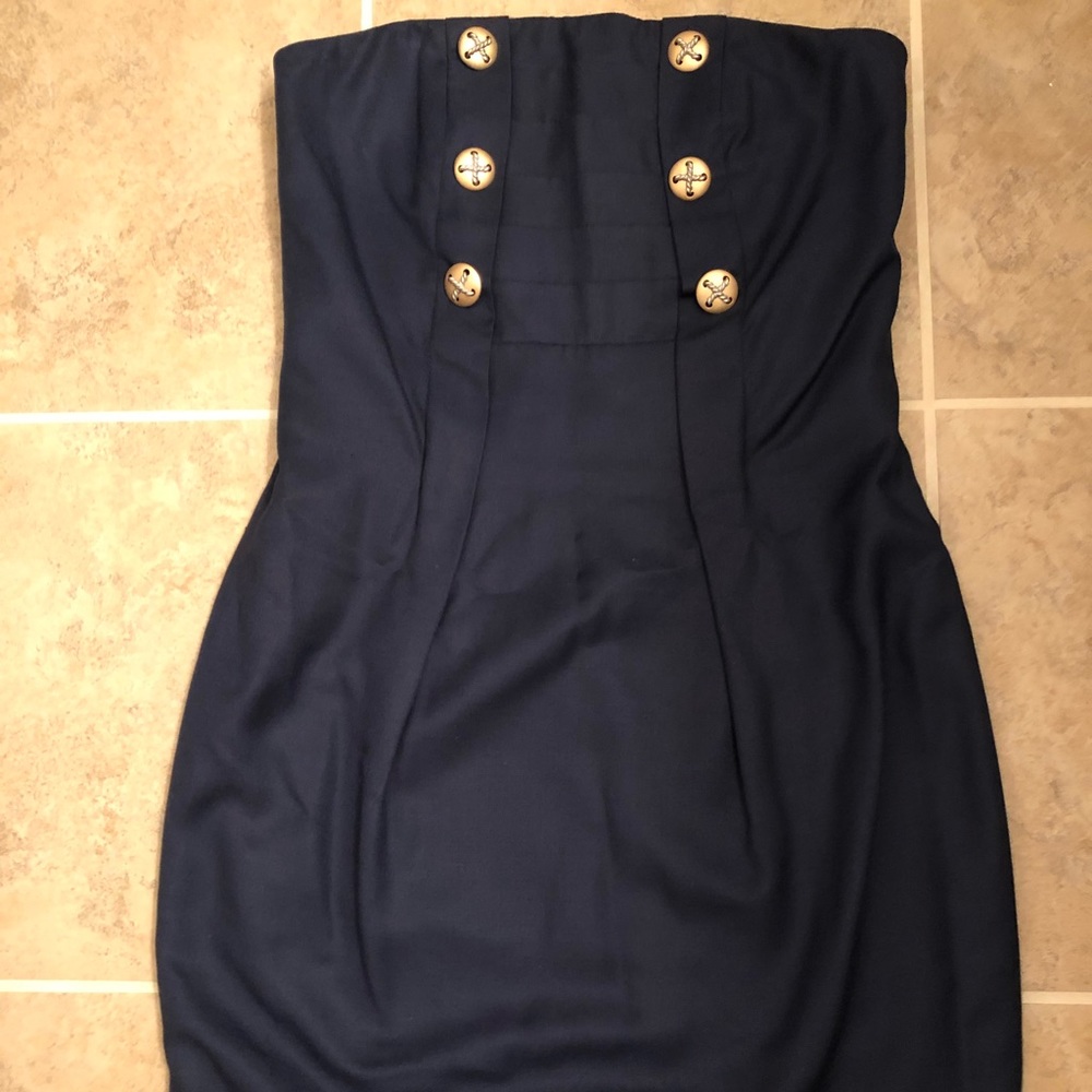 Kathryn Dianos navy blue strapless 👗 size 6